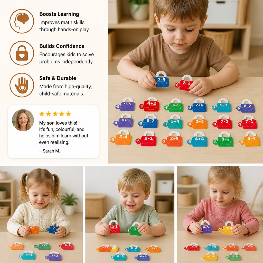 Letters and Maths Locks and Keys Educational Game