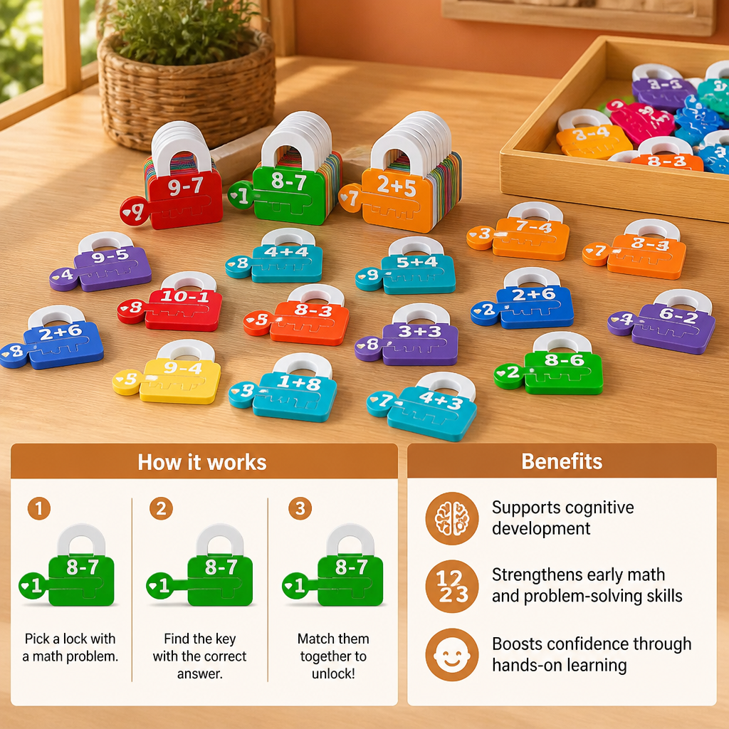 Letters and Maths Locks and Keys Educational Game