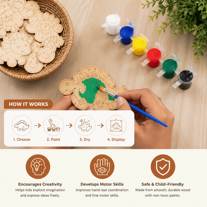 DIY Wooden Paint & Play Craft Kit for Kids