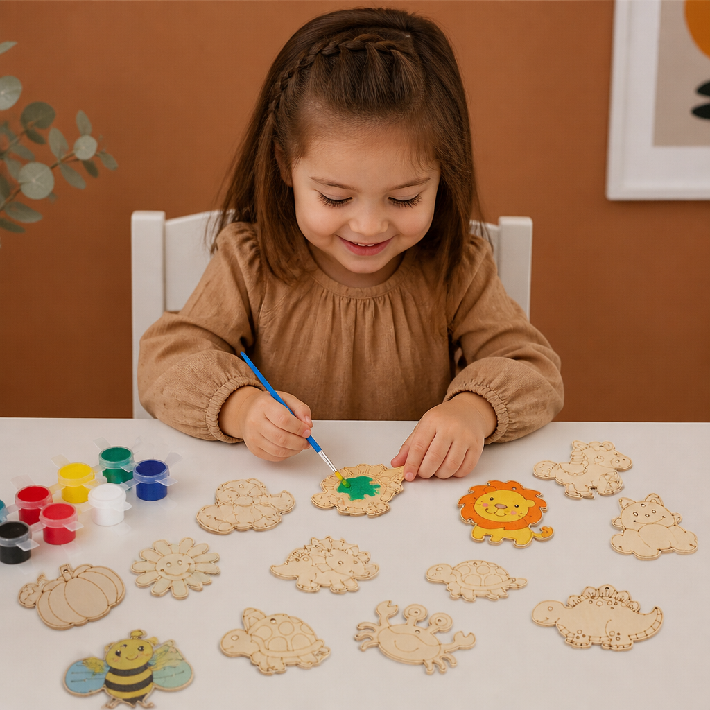 DIY Wooden Paint & Play Craft Kit for Kids