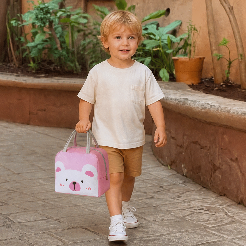 Cartoon Animal Insulated Lunch Bag for Kids