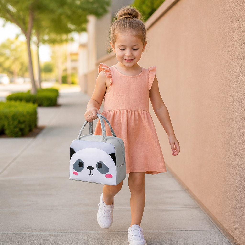 Cartoon Animal Insulated Lunch Bag for Kids