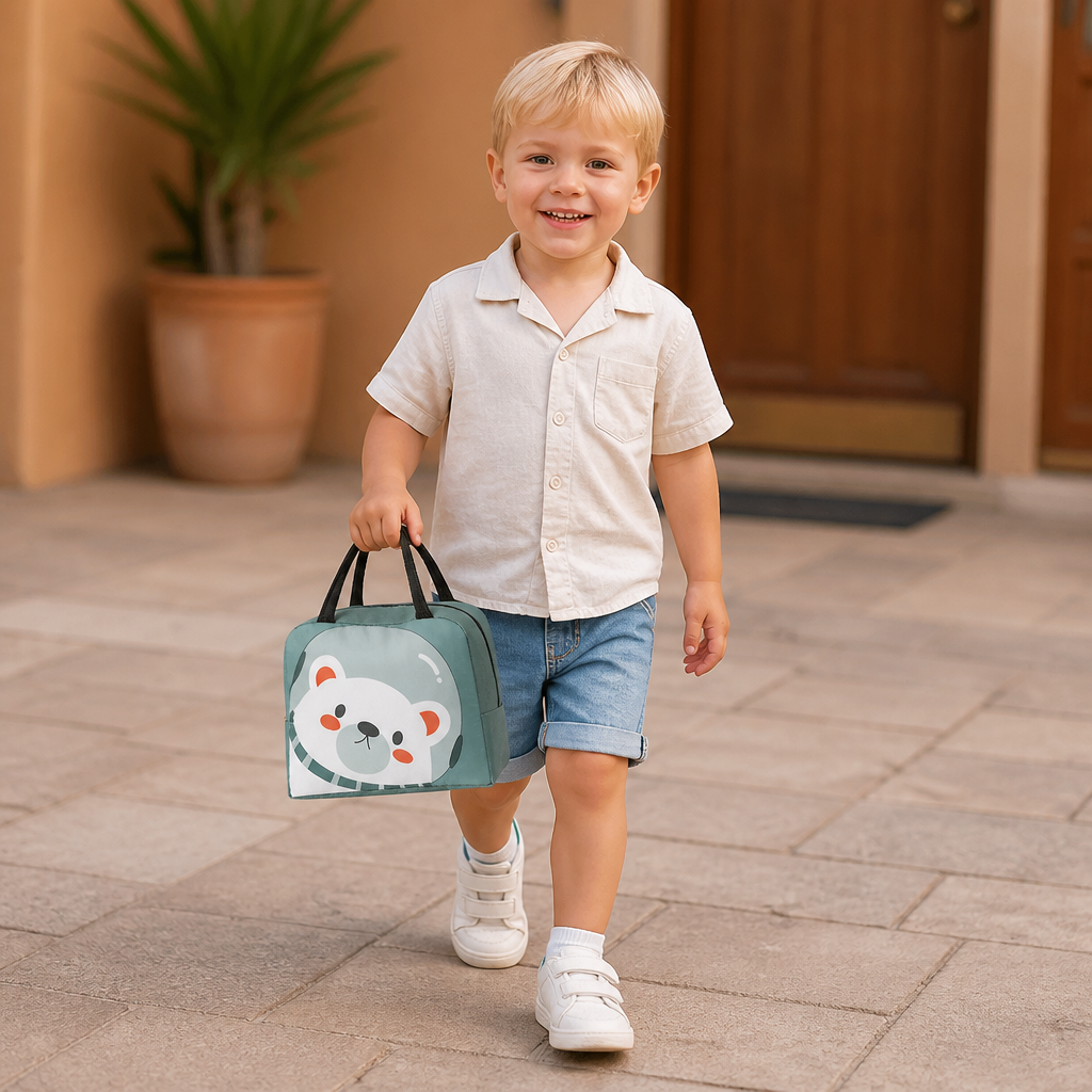 Cartoon Animal Insulated Lunch Bag for Kids