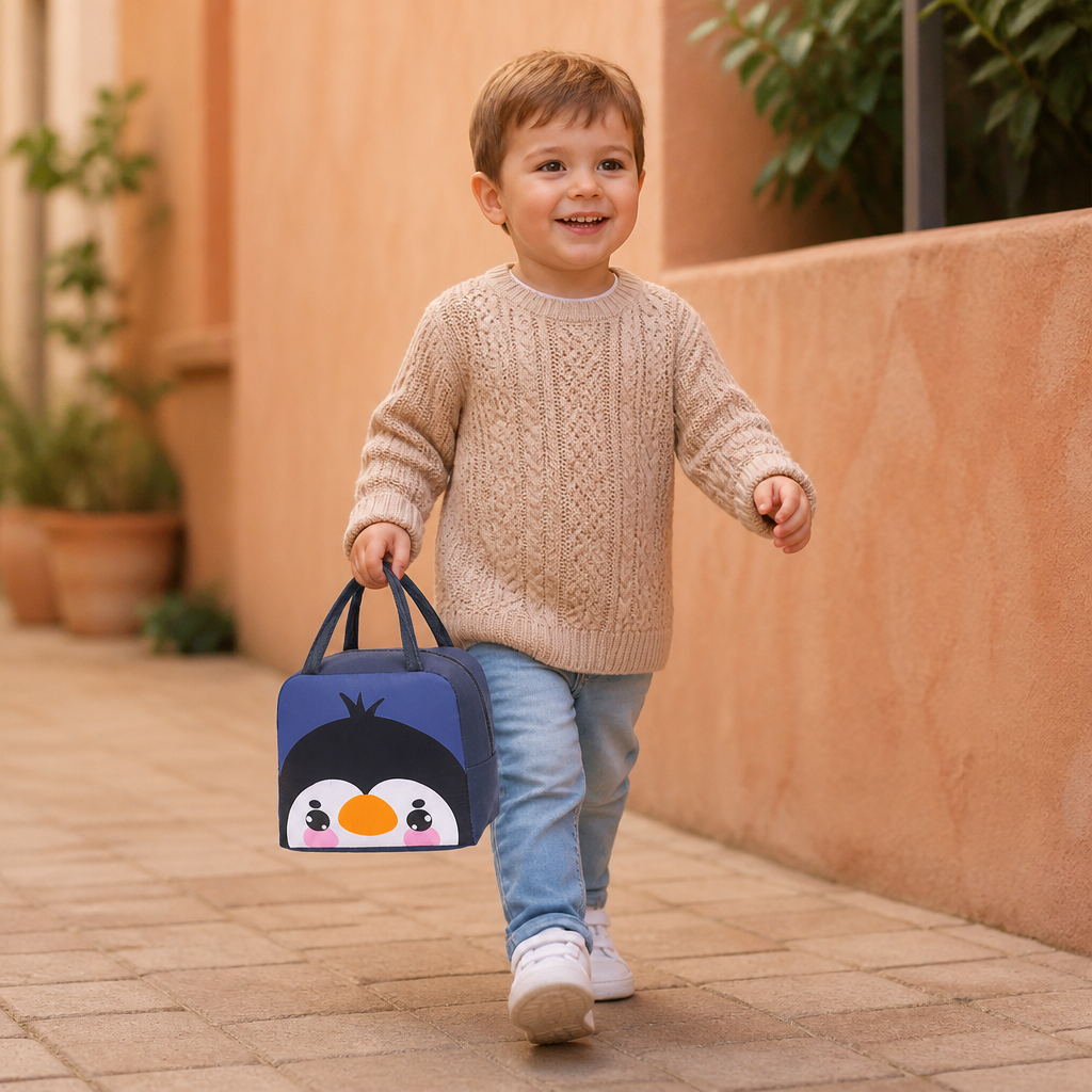 Cartoon Animal Insulated Lunch Bag for Kids