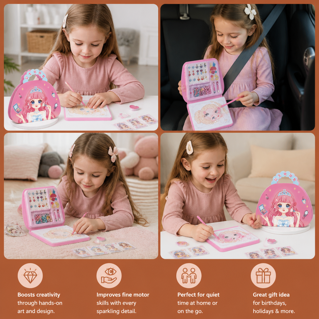 Princess Diamond Painting & Foil Art Book Craft Kit