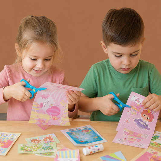 Kids Scissor Skills Activity Book – Safe Cutting Practice with Safety Scissors
