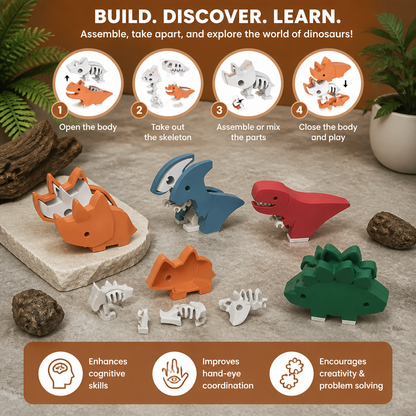 Magnetic Animal Skeleton Builder Set – STEM Take-Apart Learning Toy