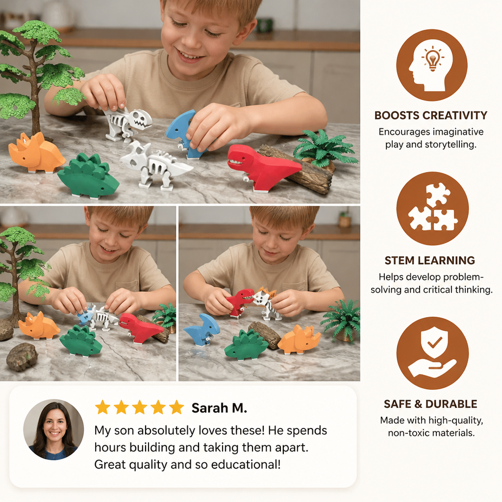 Magnetic Animal Skeleton Builder Set – STEM Take-Apart Learning Toy