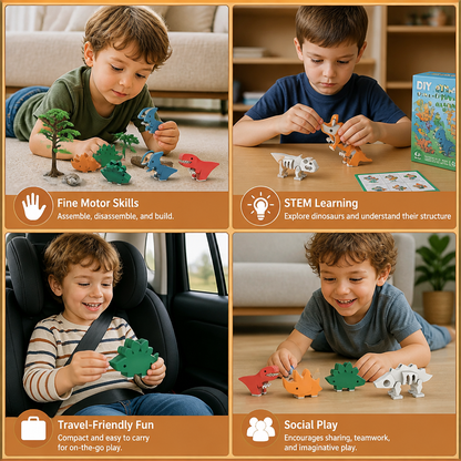 Magnetic Animal Skeleton Builder Set – STEM Take-Apart Learning Toy