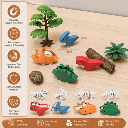 Magnetic Animal Skeleton Builder Set – STEM Take-Apart Learning Toy