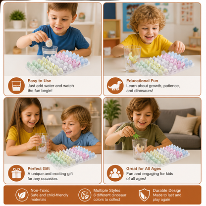Hatching Dinosaur Egg Kit – Grow-in-Water Dino Eggs with Surprise Toys