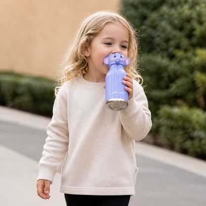 Cute Cartoon Animal Insulated Stainless Steel Straw Cup – 480ml