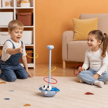 3-in-1 Educational Activity Game – Ring Toss, Basketball & Sticky Ball