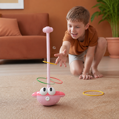 3-in-1 Educational Activity Game – Ring Toss, Basketball & Sticky Ball