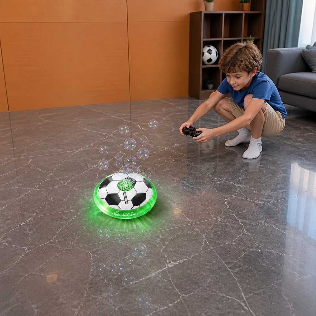 Remote Control Soccer Bubble Ball with Lights & Music