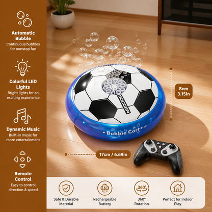 Remote Control Soccer Bubble Ball with Lights & Music