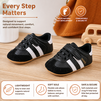 Classic Retro Baby Sneakers – Soft Sole First Walking Shoes