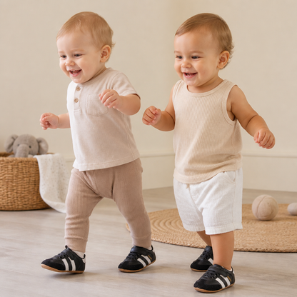 Classic Retro Baby Sneakers – Soft Sole First Walking Shoes