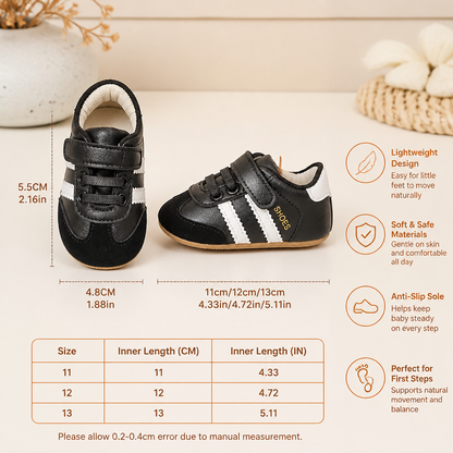 Classic Retro Baby Sneakers – Soft Sole First Walking Shoes