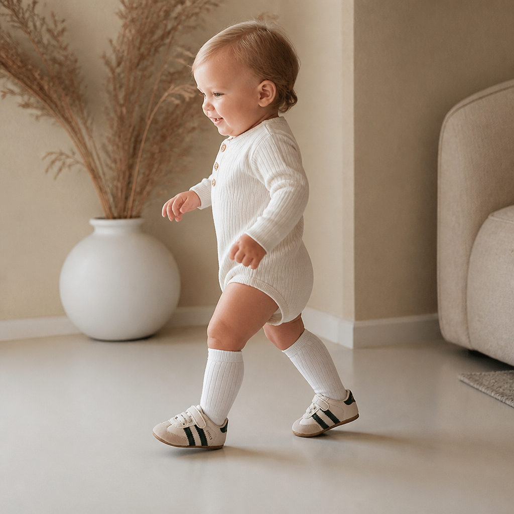 Classic Retro Baby Sneakers – Soft Sole First Walking Shoes