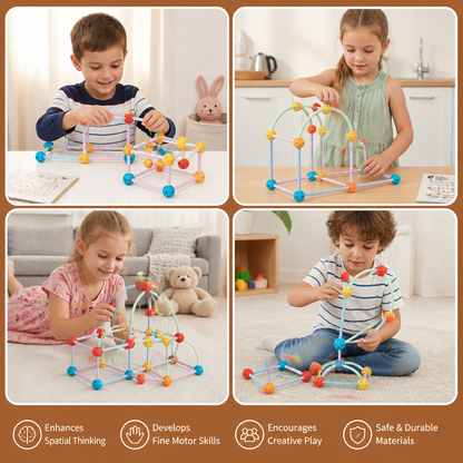 3D Geometry Building Kit – Educational Construction & Spatial Learning Toy