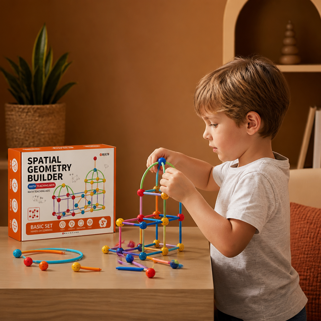 3D Geometry Building Kit – Educational Construction & Spatial Learning Toy