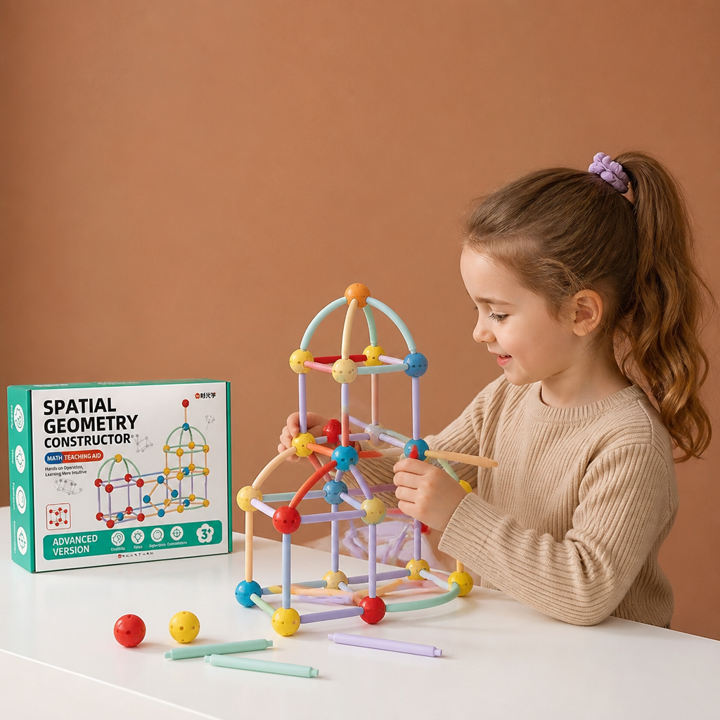 3D Geometry Building Kit – Educational Construction & Spatial Learning Toy