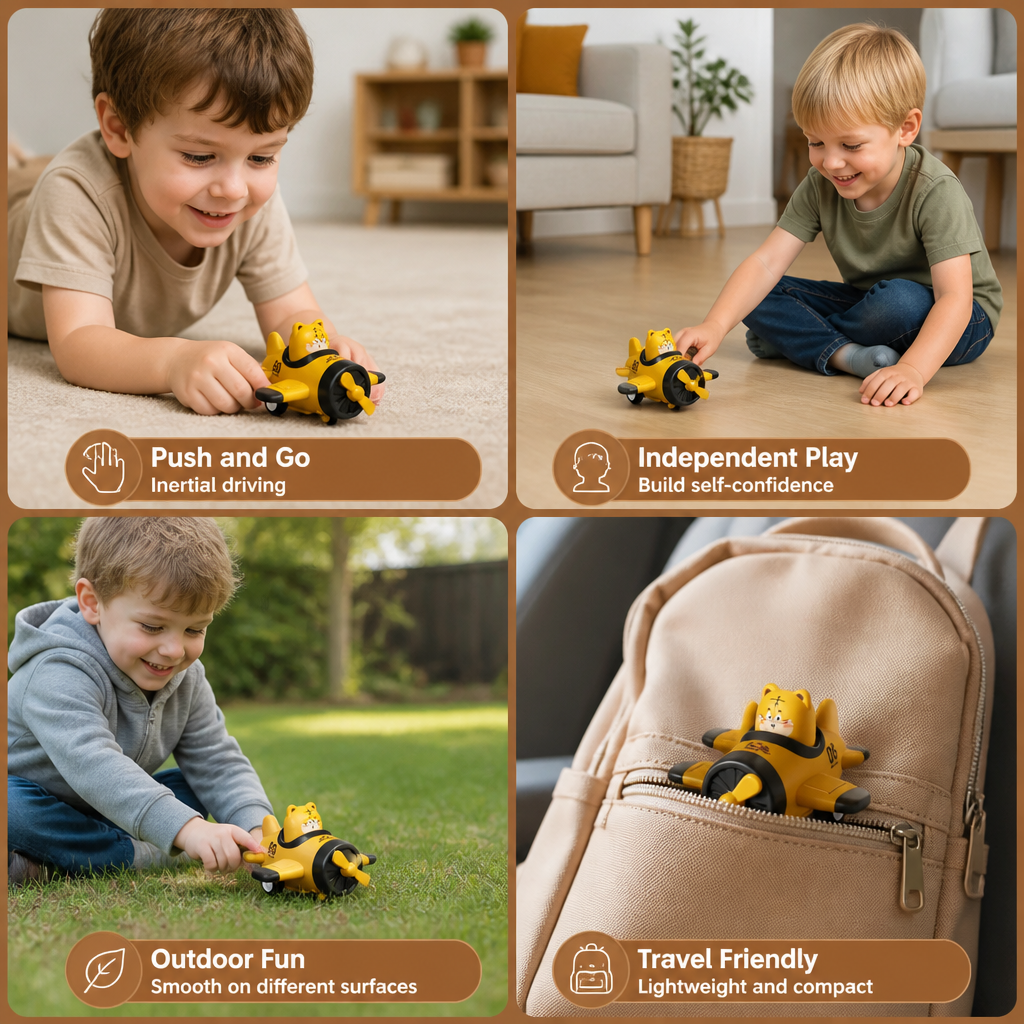 Press & Go Animal Airplane & Truck Toy for Kids