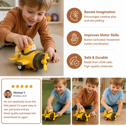 Press & Go Animal Airplane & Truck Toy for Kids