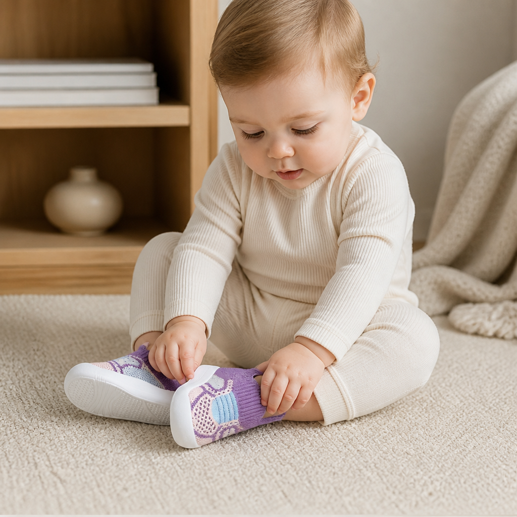 Soft Knit Anti-Slip Baby Sock Shoes for First Steps