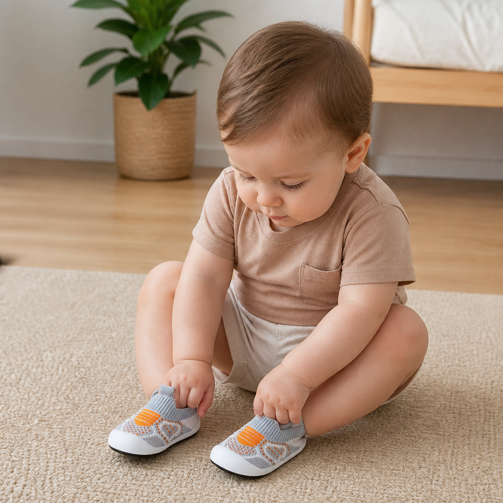 Soft Knit Anti-Slip Baby Sock Shoes for First Steps