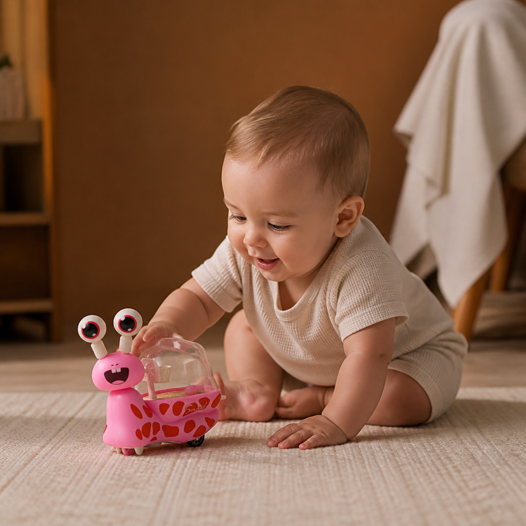3-in-1 Moving Snail Toy with Basketball Hoop & Telescopic Eyes