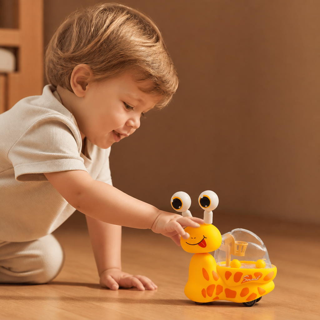 3-in-1 Moving Snail Toy with Basketball Hoop & Telescopic Eyes