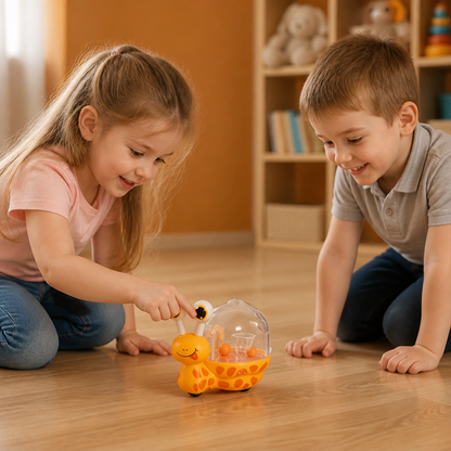 3-in-1 Moving Snail Toy with Basketball Hoop & Telescopic Eyes