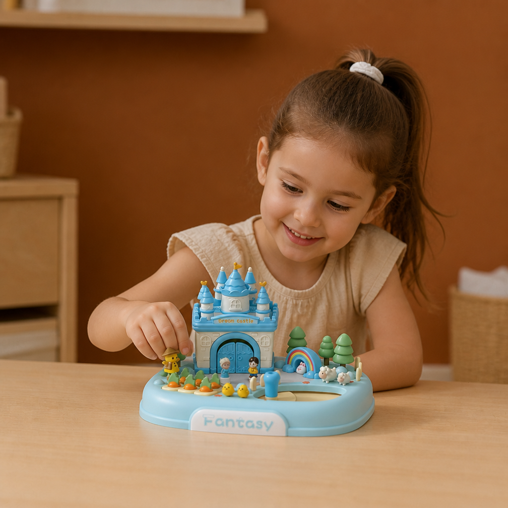 Magnetic Dream Castle & Garden Playset for Kids
