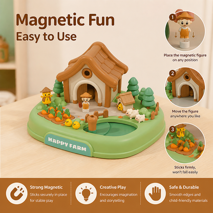 Magnetic Dream Castle & Garden Playset for Kids