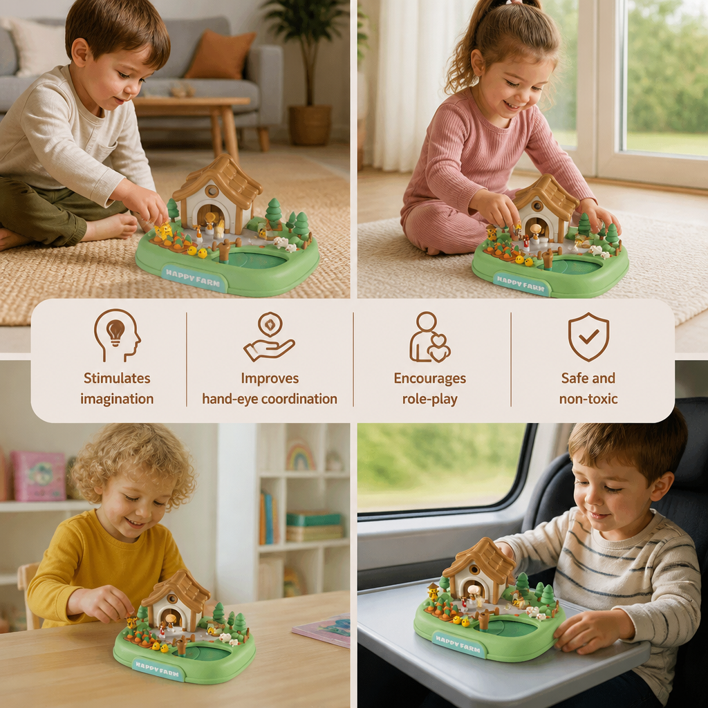 Magnetic Dream Castle & Garden Playset for Kids