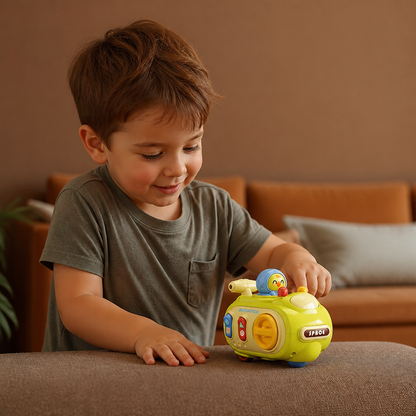 5-in-1 Press & Go Busy Car Toy for Fine Motor Skills Development