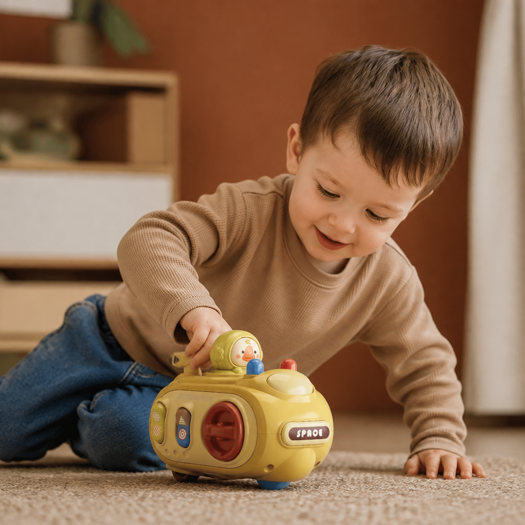 5-in-1 Press & Go Busy Car Toy for Fine Motor Skills Development