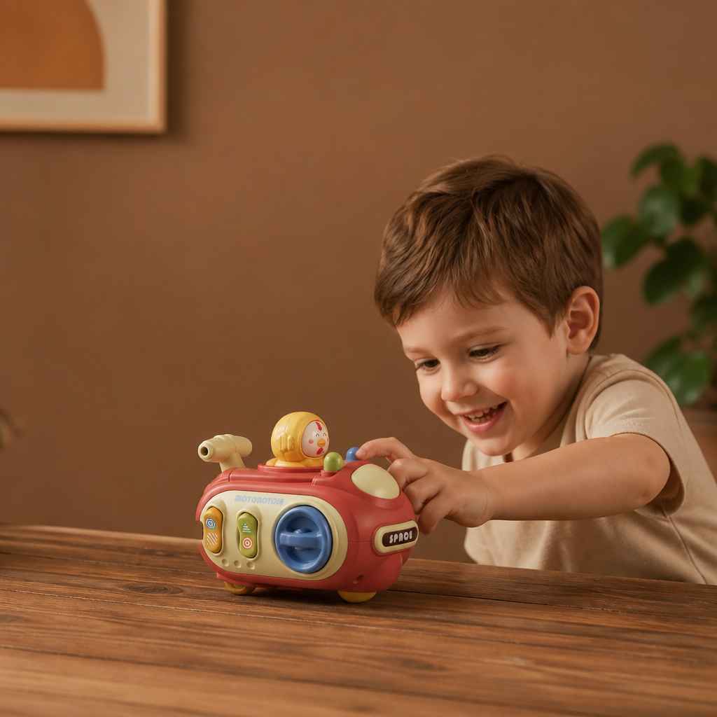 5-in-1 Press & Go Busy Car Toy for Fine Motor Skills Development