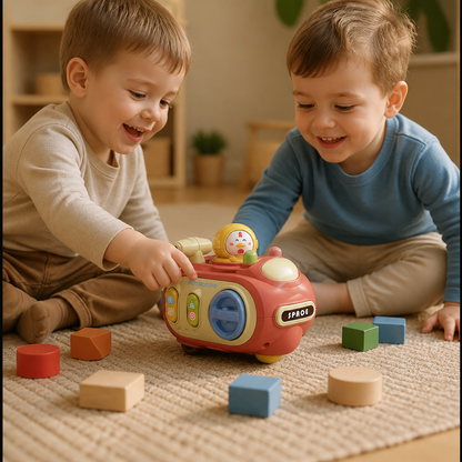 5-in-1 Press & Go Busy Car Toy for Fine Motor Skills Development
