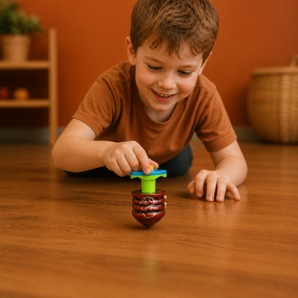 Interactive Light-Up Musical Spinning Top Toy for Kids