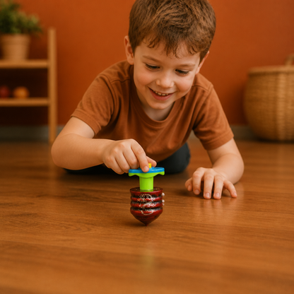 Interactive Light-Up Musical Spinning Top Toy for Kids