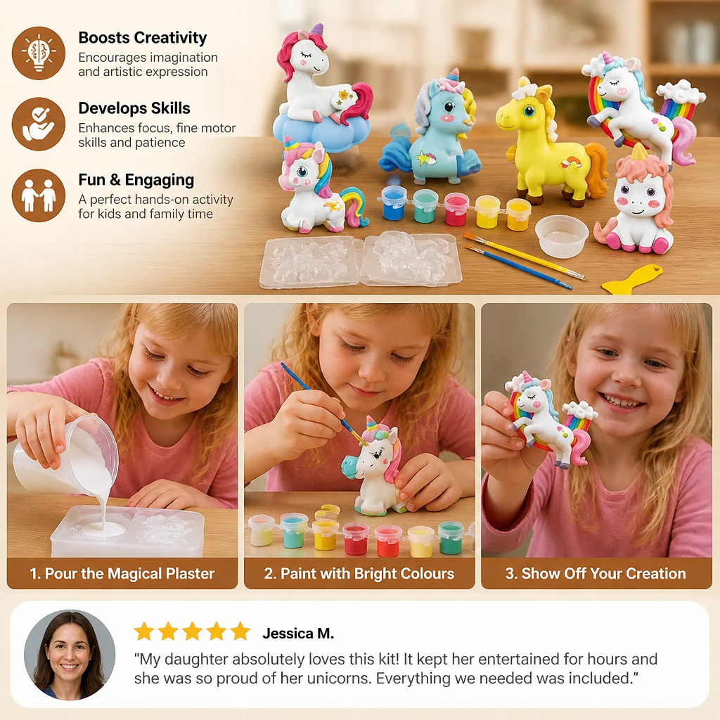 DIY Animal Plaster Painting Kit – Mold, Paint & Create Craft Set for Kids