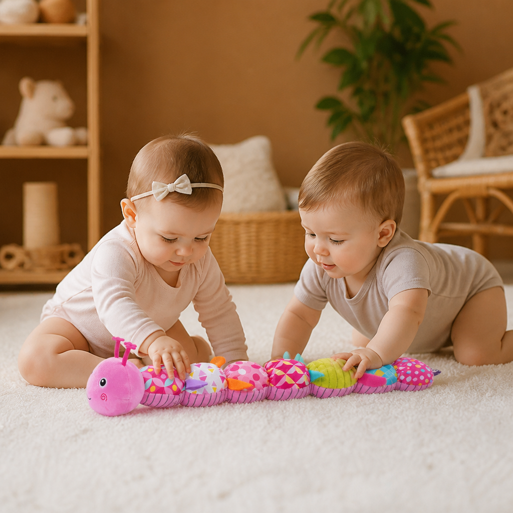 Sensory Plush Rattle and Music Caterpillar