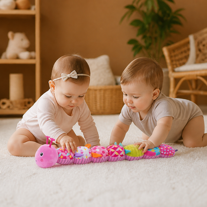 Sensory Plush Rattle and Music Caterpillar