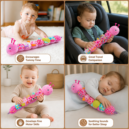 Sensory Plush Rattle and Music Caterpillar