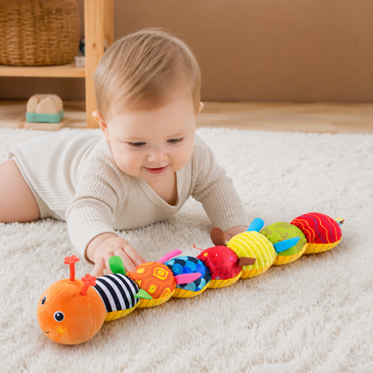 Sensory Plush Rattle and Music Caterpillar
