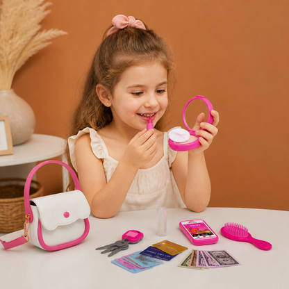 Kids Pretend Play Handbag Set with Phone, Makeup & Accessories