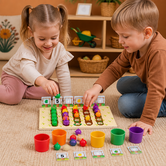 Montessori Color & Number Sorting Farm Learning Game
